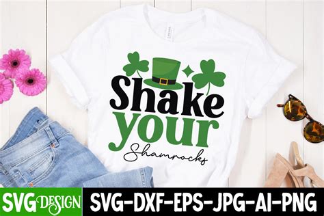 Shake Tour Shamrocks T Shirt Design St Patricks Day Svg Bundle St