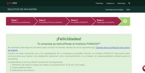 Afiliación de Centros de Trabajo a través de internet FONACOT