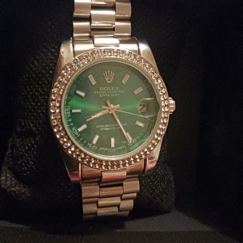 Rolex Women's Green Watch | Depop