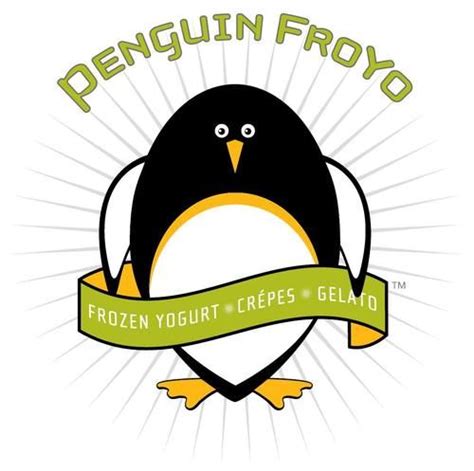 Penguin Froyo Froyo Shop Logo Logo