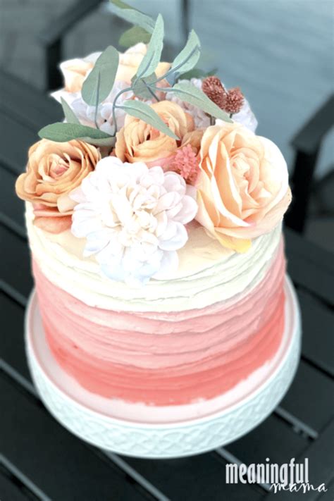 How To Make A Pink Naked Cake With Flowers