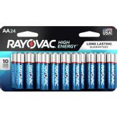 Rayovac RAY81524LTK High Energy Premium Alkaline AA Batteries 24 Pk