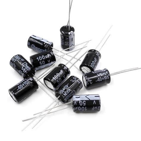 100μF 16V Aluminum Electrolytic Capacitors 100uF 50pcs pack