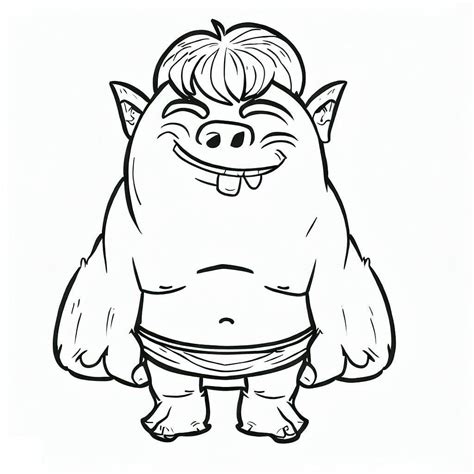 Coloriage Ogre Souriant télécharger et imprimer gratuit sur