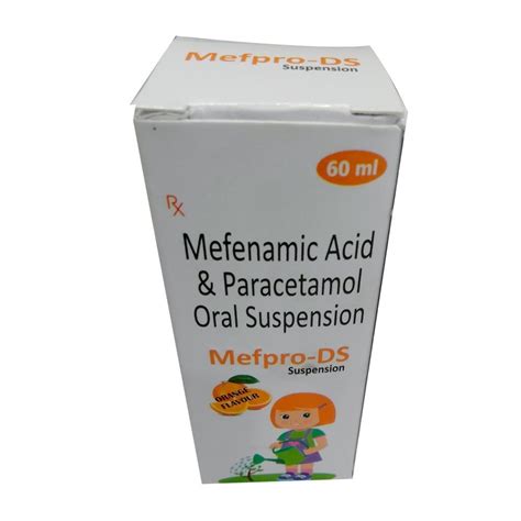 Liquid Mefenamic Acid Paracetamol Oral Suspension For Clinical As