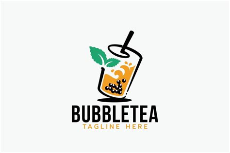 Bubble Tea Logo Vector