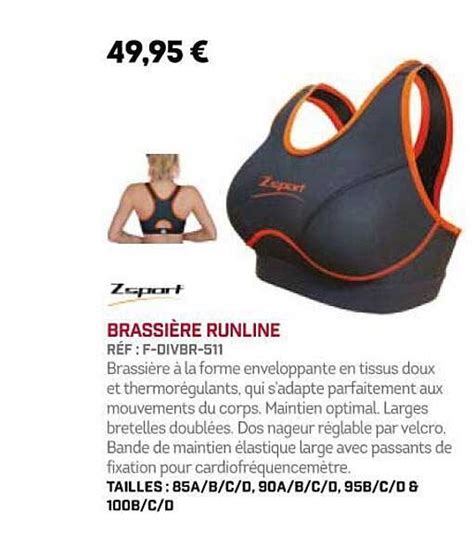 Promo Brassière Runline Zsport chez Sport 2000 iCatalogue fr