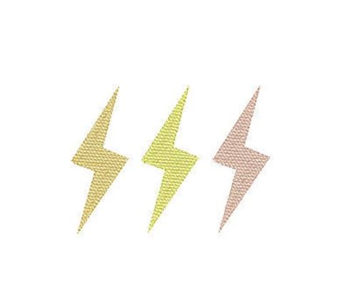 Lightning Embroidery Design Lightning Bolt Embroidery Design Etsy