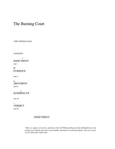 The Burning Court December 1985 Edition Open Library