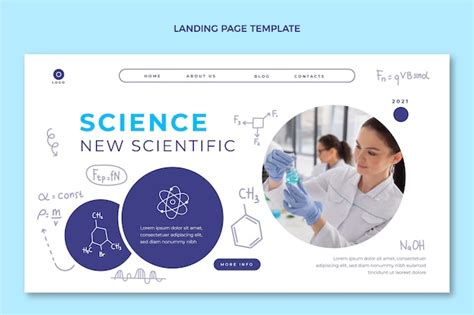 Free Vector Hand Drawn Science Landing Page Template