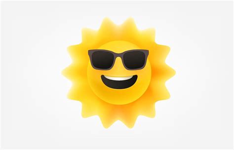 Sunny weather concept. Forecast 3d vector illustration isolated on ...