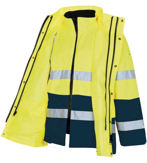 Parka de chantier haute visibilité 4 en 1 jaune marine Würth MODYF