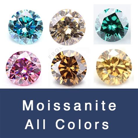 Loose Moissanite stones Color Chart (Originial colors and coated colors ...