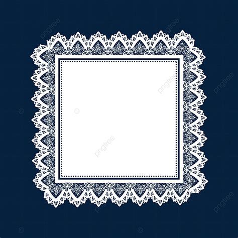 Borda De Renda De Textura Quadrada Branca Png Renda Criativa Padr O