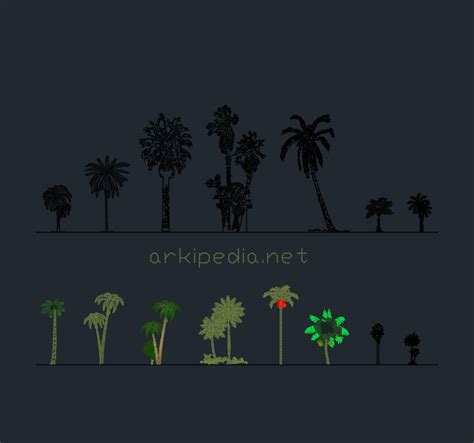 Palm Trees Dwg Arkipedia En