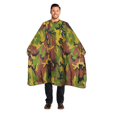 Camouflage Nylon Barber Cape Burmax