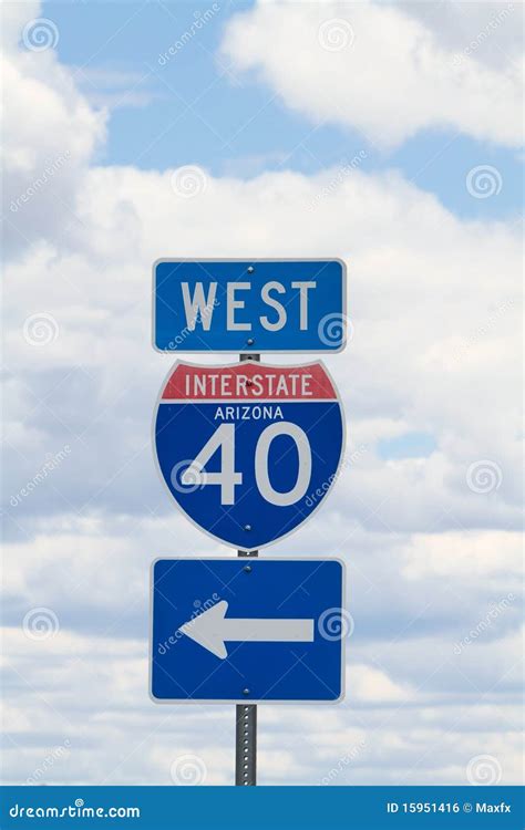 Interstate 40 Road Sign Stock Photo Image Of Direction 15951416