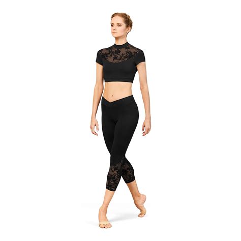 Bloch Fp5223 ⬝ Black • Tanz Leggings 7 8 Länge • Hacke And Spitze