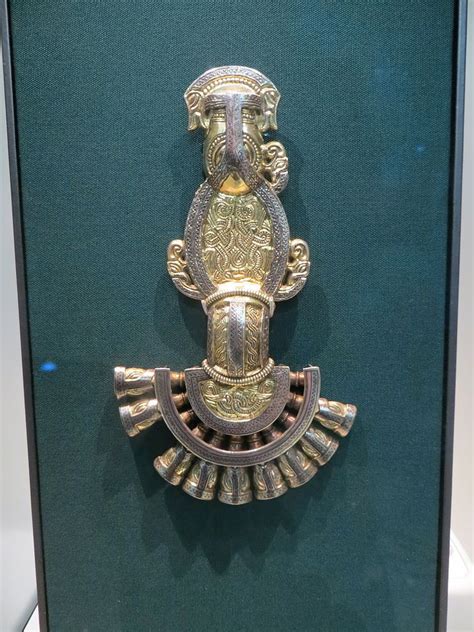 Lombardic Gilded Silver Brooch From Tuscany Circa 6th Century Ad One