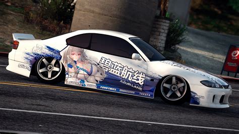 Itasha Nissan Silvia S 15 Spec R Azur Lane GTA5 Mods