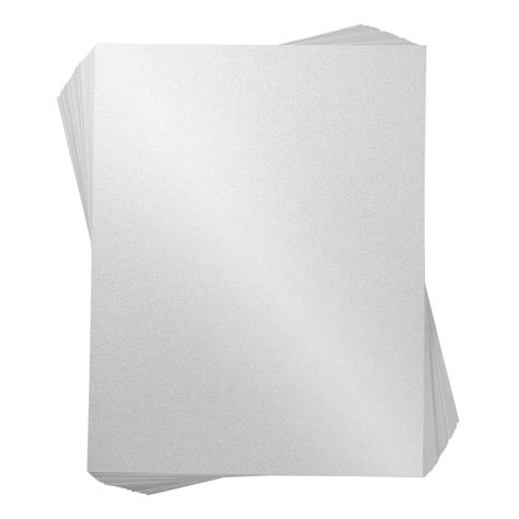 96 Sheets Pearl White Shimmer Cardstock Metallic Paper For Scrapbook And Crafts 8 5 X 11 In