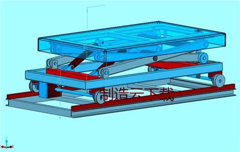 剪叉式升降机工业液压升降平台3d模型3d模型下载三维模型solidworks模型 制造云 产品模型