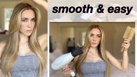 How I Blowdry My Hair Salon Blowout At Home Step By Step Youtube