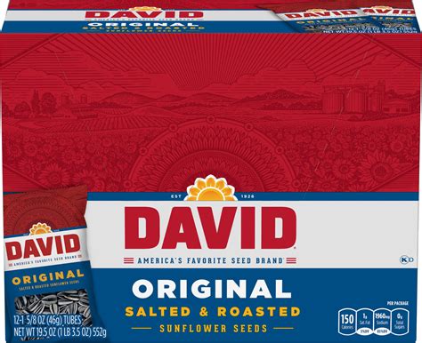 Amazon David Roasted And Salted Original Sunflower Seeds Oz