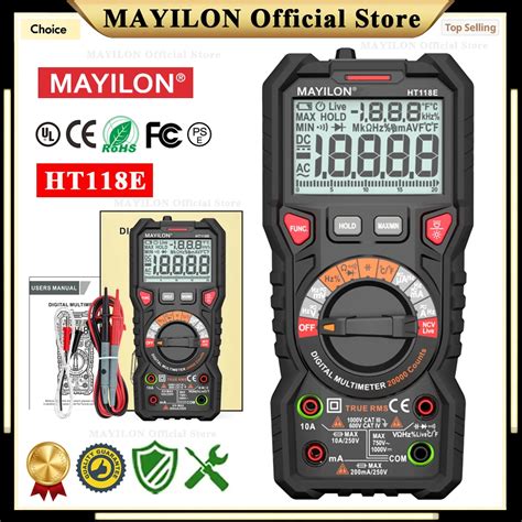 Mayilon Ht E Digital Multimeter Counts Ac Dc Ammeter Voltmeter