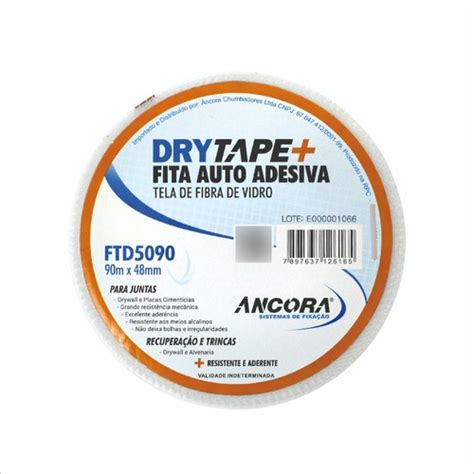 Fita Telada Drywal Autoadesiva Fibra De Vidro 48mmx90m Parcelamento