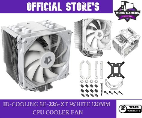 ID-COOLING SE-226-XT WHITE NON RGB CPU COOLER FAN, Computers & Tech ...