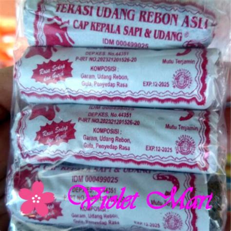 Jual PAKET HEMAT TERASI UDANG REBON ASLI CAP KEPALA SAPI KHAS CIREBON