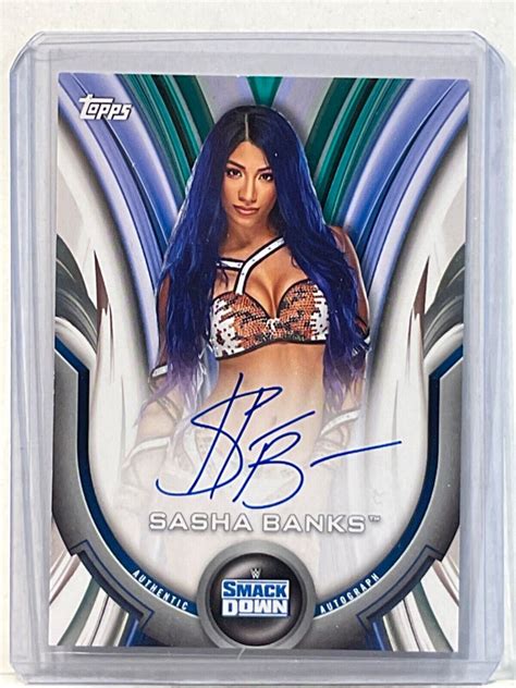 Topps Wwe Women S Division Sasha Banks Auto Smack Down