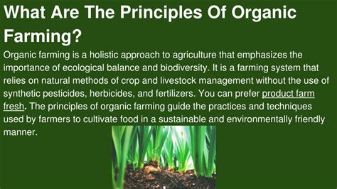 Ppt What Are The Principles Of Organic Farming Powerpoint