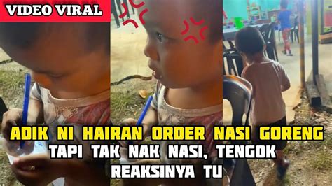 Gelagat Pelayan Cilik Ambil Pesanan Pelanggan Reaksi Muka Hairannya