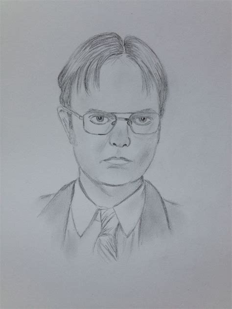 A Pencil Drawing Of A Man Wearing Glasses And A Tie
