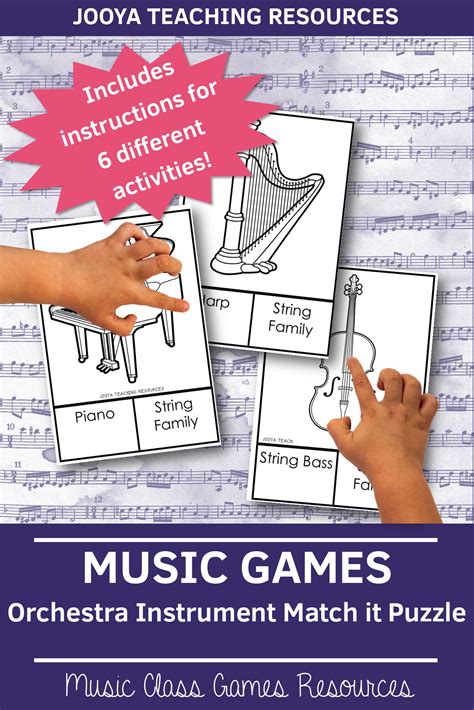 Instruments Of The Orchestra Match It Puzzle Cards In 2020 With Images