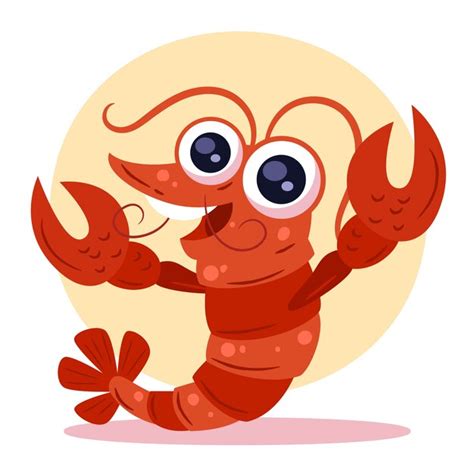 Free Vector | Hand drawn crawfish cartoon illustration