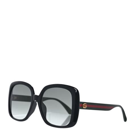 GUCCI Acetate Square GG Web Sunglasses GG0714S Black 1125814 FASHIONPHILE