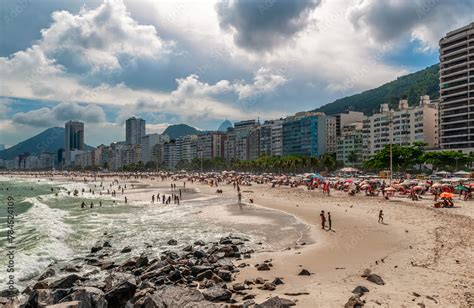 Copacabana Beach And Leme In Rio De Janeiro Brazil Copacabana Beach