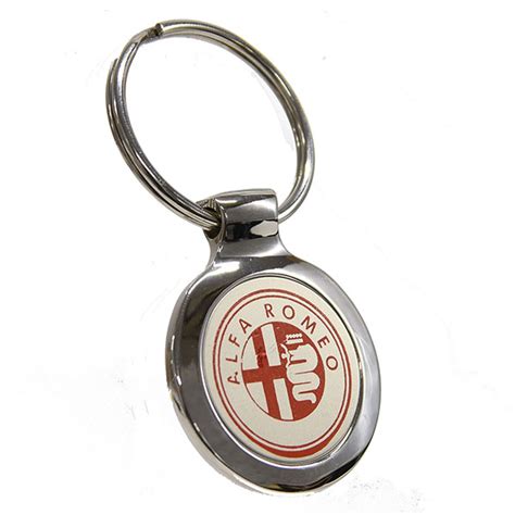 Alfa Romeo Metal Keyring Chromealfa Emblem Italian Auto Parts And Gadgets Store