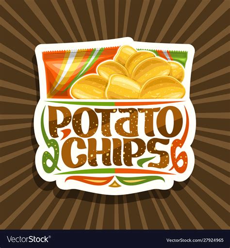 Logo For Potato Chips Royalty Free Vector Image