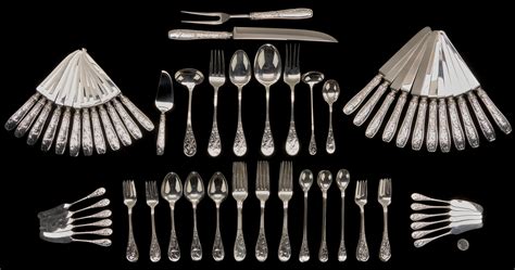 Lot 66 Tiffany And Co Audubon Sterling Silver Flatware 94 Pcs Case