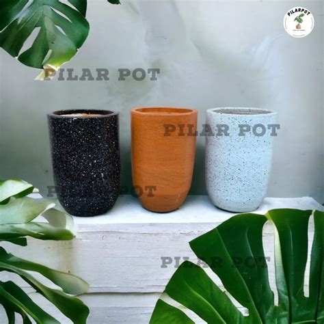 Jual Pot Gerabah Tanah Liat Kapsul Tinggi Terracotta Polos D T