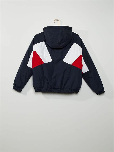 Blouson Color Block Bleu Marine Blanc Rouge Kiabi