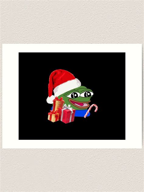 "Christmas Peepo Pepe The Frog Meme Happy Cute Wholesome Christmas" Art ...