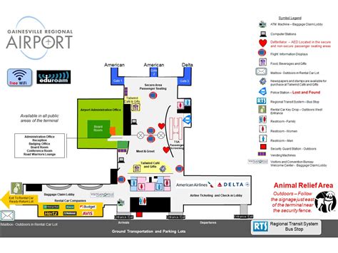 Terminal Map Gainesville Regional Airport