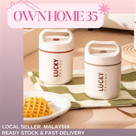 LUCKY Cold And Hot Insulated Thermos Food Jar Ml Portable Baby Soup Porridge Cup Shopee