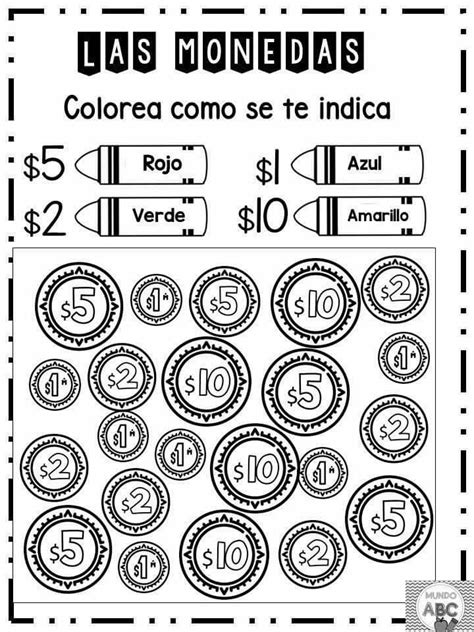 34 Ejercicios De Monedas Y Billetes Educaciín Preescolar