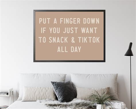 Tik Tok Wall Art Dorm Art Dorm Wall Art Teen Bedroom Etsy